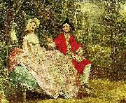 Thomas Gainsborough conversation in a park, c. painting